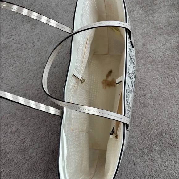 Kate Spade White Floral Cutout Tote - Picture 2 of 2